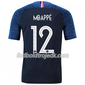 Frankrig VM 2018 Mbappe 12 Hjemme - Fodboldtrøjer(S/S)